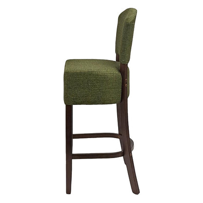 Hanoi Bar Chair in Dark Walnut with Shetland Forest Seatpad hp778