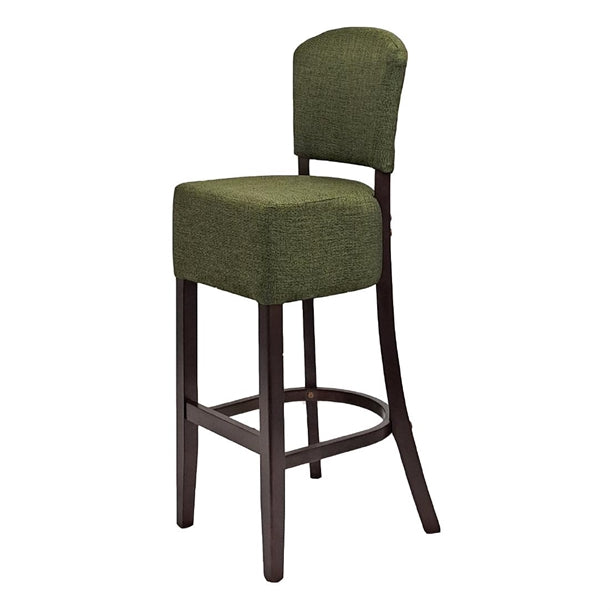 Hanoi Bar Chair in Dark Walnut with Shetland Forest Seatpad hp778
