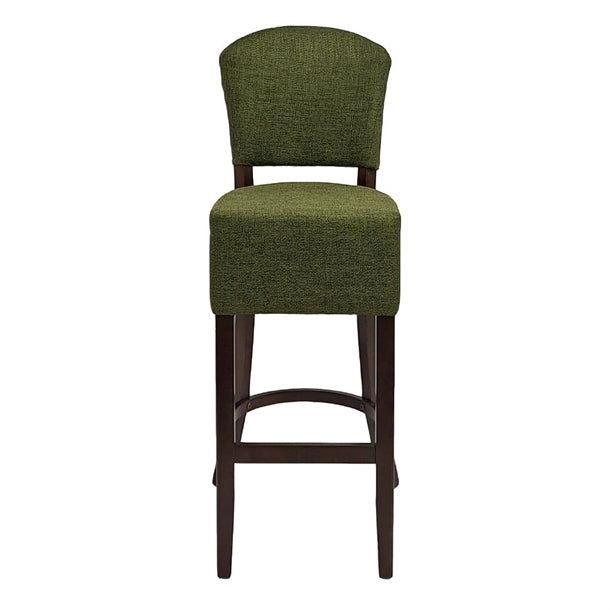 Hanoi Bar Chair in Dark Walnut with Shetland Forest Seatpad hp778