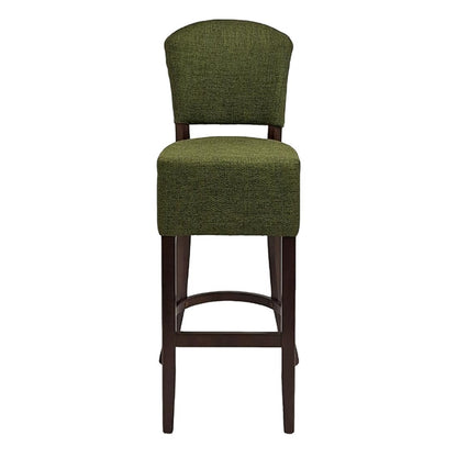 Hanoi Bar Chair in Dark Walnut with Shetland Forest Seatpad hp778