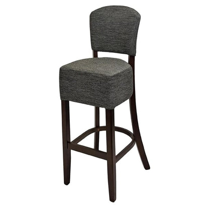 Hanoi Bar Chair in Dark Walnut with Shetland Smoke Seatpad hp779