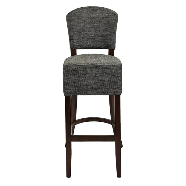 Hanoi Bar Chair in Dark Walnut with Shetland Smoke Seatpad hp779