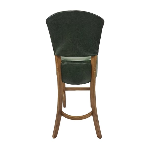 Hanoi Bar Chair in Weathered Oak with Bison Cedar Vinyl hp783