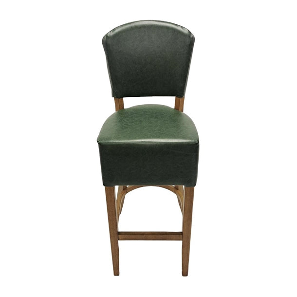 Hanoi Bar Chair in Weathered Oak with Bison Cedar Vinyl hp783