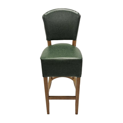 Hanoi Bar Chair in Weathered Oak with Bison Cedar Vinyl hp783