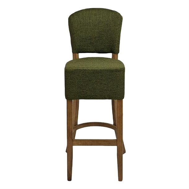 Hanoi Bar Chair in Weathered Oak with Shetland Forest Seatpad hp785