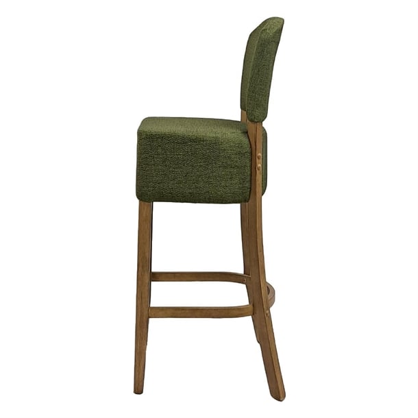 Hanoi Bar Chair in Weathered Oak with Shetland Forest Seatpad hp785