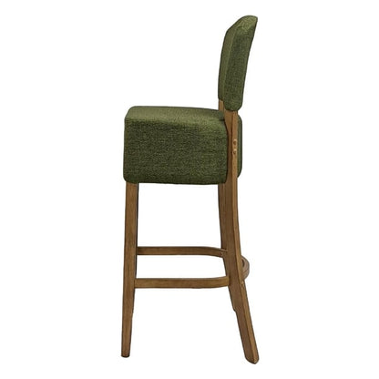 Hanoi Bar Chair in Weathered Oak with Shetland Forest Seatpad hp785