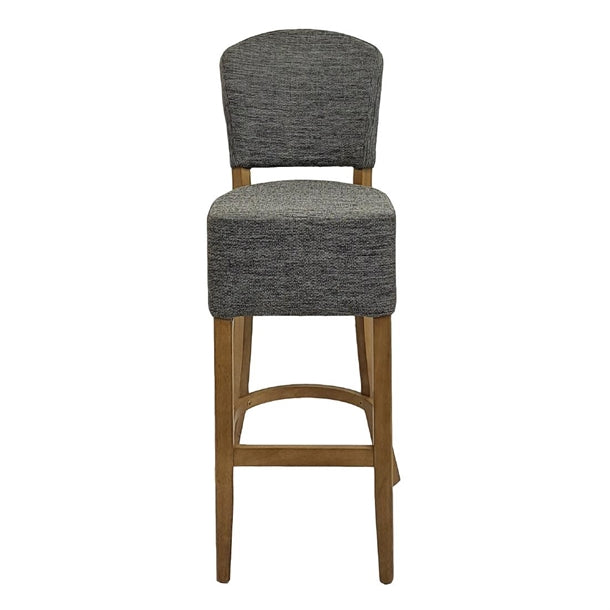 Hanoi Bar Chair in Weathered Oak with Shetland Smoke Seatpad hp786