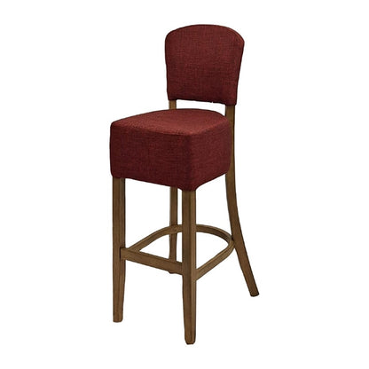 Hanoi Bar Chair in Weathered Oak with Shetland Scarlett hp787
