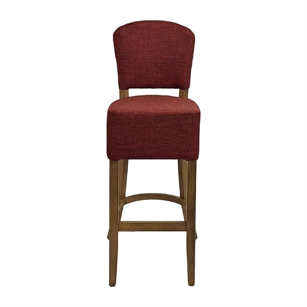 Hanoi Bar Chair in Weathered Oak with Shetland Scarlett hp787