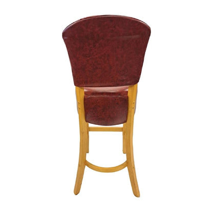 Hanoi Bar Chair in Soft Oak with Bison Bordeaux Vinyl hp791
