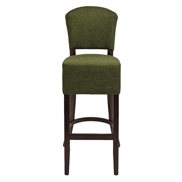 Hanoi Bar Chair In Soft Oak with Shetland Forest Seatpad hp792