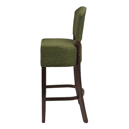 Hanoi Bar Chair In Soft Oak with Shetland Forest Seatpad hp792