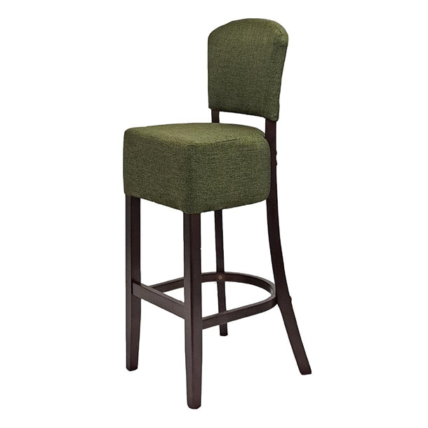 Hanoi Bar Chair In Soft Oak with Shetland Forest Seatpad hp792