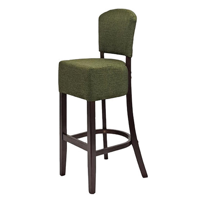 Hanoi Bar Chair In Soft Oak with Shetland Forest Seatpad hp792
