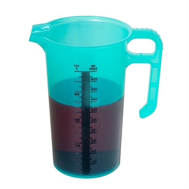 Pro-Measures Polypropylene Measuring Jug Green 1Ltr hp863