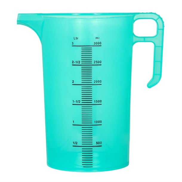 Pro-Measures Polypropylene Measuring Jug Green 3Ltr hp864
