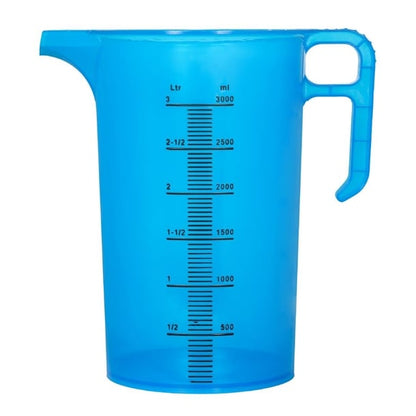 Pro-Measures Polypropylene Measuring Jug Blue 3Ltr hp867
