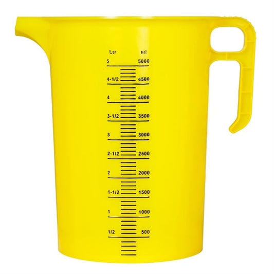 Pro-Measures Polypropylene Measuring Jug Yellow 5Ltr hp871