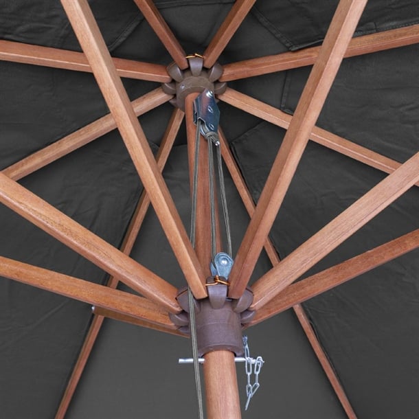 Rowlinson Willington Wooden Parasol Grey 2.7m hp883