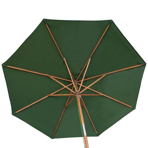Rowlinson Willington Wooden Parasol Green 2.7m with Base 15kg hp886