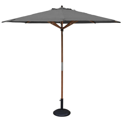 Rowlinson Willington Wooden Parasol Grey 2.7m with Base 15kg hp885