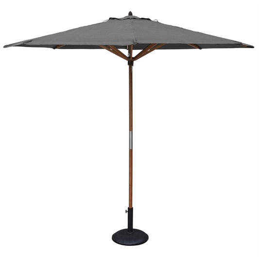 Rowlinson Willington Wooden Parasol Grey 2.7m with Base 15kg hp885