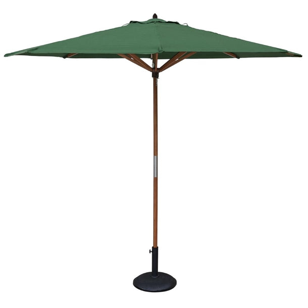 Rowlinson Willington Wooden Parasol Green 2.7m with Base 15kg hp886