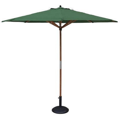 Rowlinson Willington Wooden Parasol Green 2.7m with Base 15kg hp886
