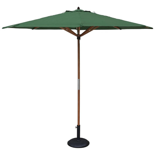 Rowlinson Willington Wooden Parasol Green 2.7m with Base 15kg hp886