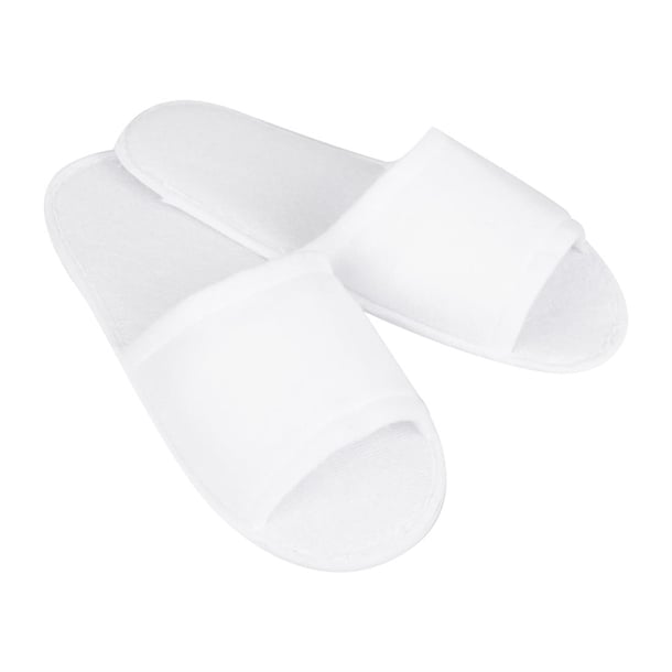 Mitre Essentials Slipperlite Open Toe Slippers White hr095