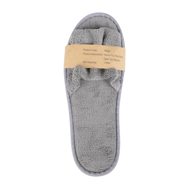 Mitre Comfort Vienna Open Toe Slippers Grey hr097