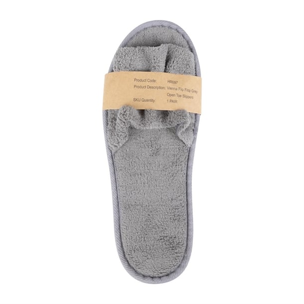Mitre Comfort Vienna Open Toe Slippers Grey hr097