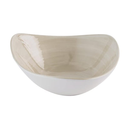 Churchill Stonecast Canvas Natural Lotus Bowls 177mm (12 Pack) hr363