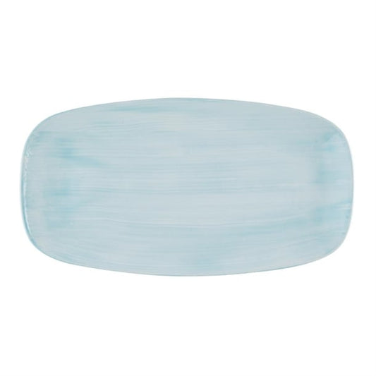 Churchill Stonecast Canvas Breeze Chef's Oblong Plates 350x187mm (6 Pack) hr374