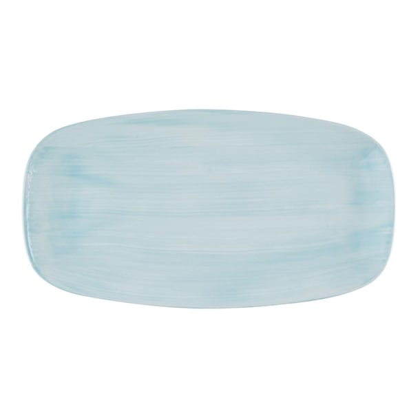 Churchill Stonecast Canvas Breeze Chef's Oblong Plates 350x187mm (6 Pack) hr374