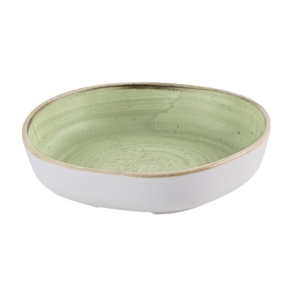 Churchill Stonecast Sage Green Organic Walled Bowls 197mm (6 Pack) hr418