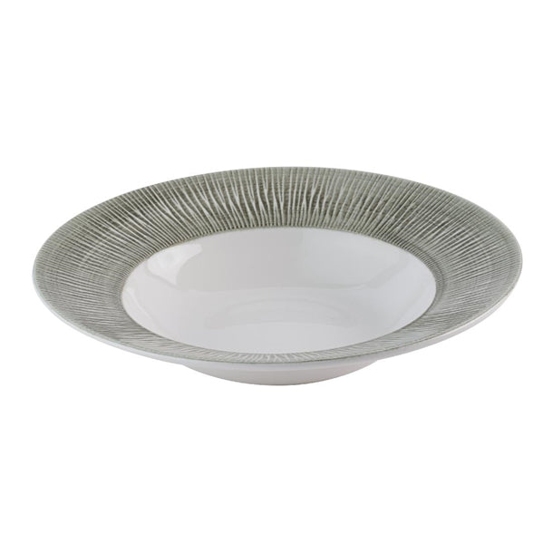 Churchill Bamboo Ceramic Spinwash Alpine Wide Rim Bowls 280mm (12 Pack) hr433