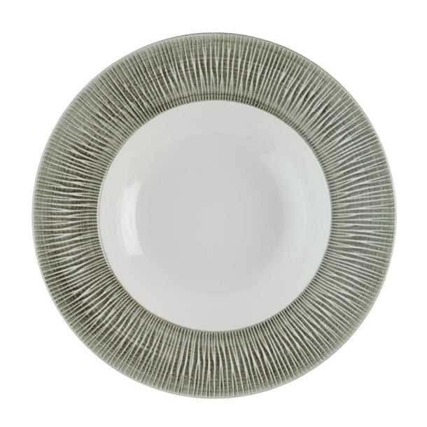 Churchill Bamboo Ceramic Spinwash Alpine Wide Rim Bowls 280mm (12 Pack) hr433