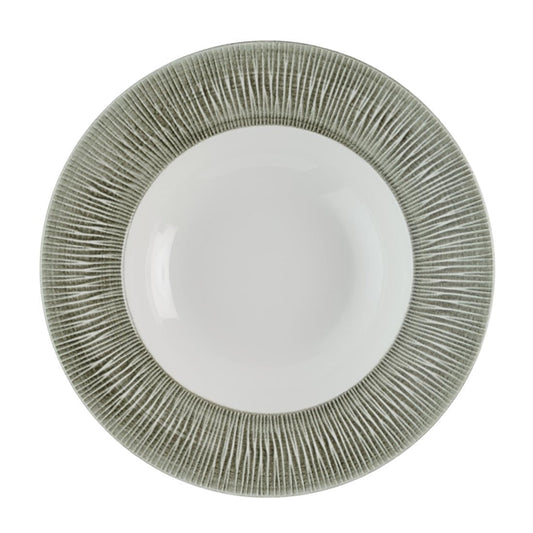 Churchill Bamboo Ceramic Spinwash Alpine Wide Rim Bowls 280mm (12 Pack) hr433