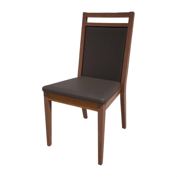 Bolero Bespoke Bia B Stacking Chair in Anthracite/Walnut hs447