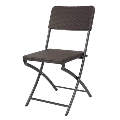 Bolero Rattan Folding Chairs Brown (2 Pack) hs558