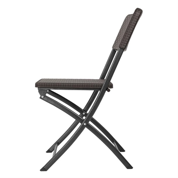Bolero Rattan Folding Chairs Brown (2 Pack) hs558