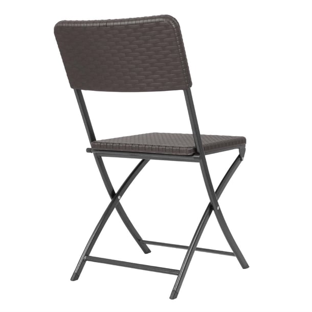 Bolero Rattan Folding Chairs Brown (2 Pack) hs558