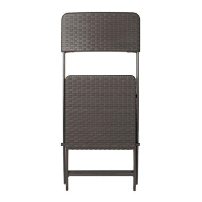 Bolero Rattan Folding Chairs Brown (2 Pack) hs558