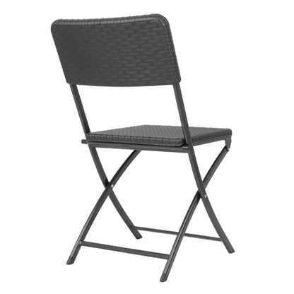 Bolero Rattan Folding Chairs Black (2 Pack) hs559
