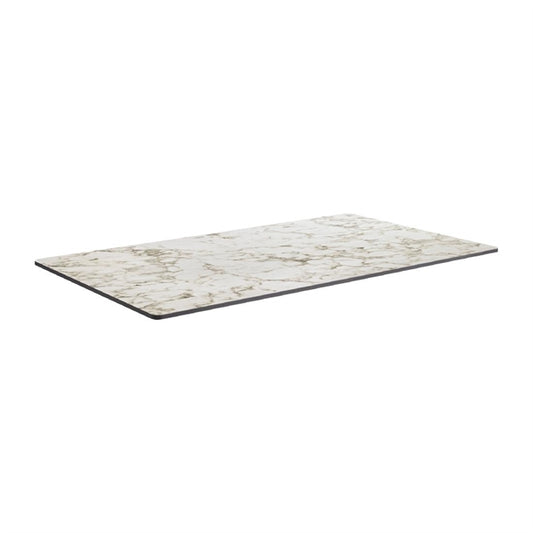 Extrema Rectangular Carrara Marble Table Top 1190x690mm hs651