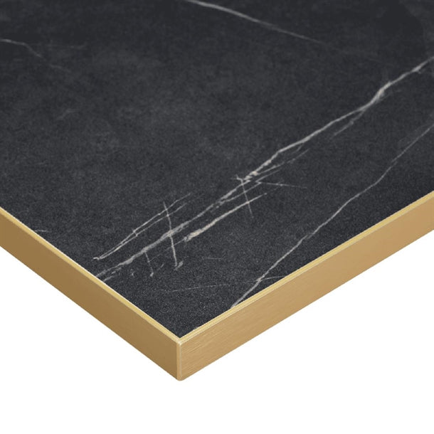 Omega Square Laminate Table Top Black Marble p_hs754