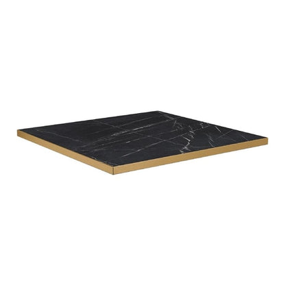 Omega Square Laminate Table Top Black Marble p_hs754
